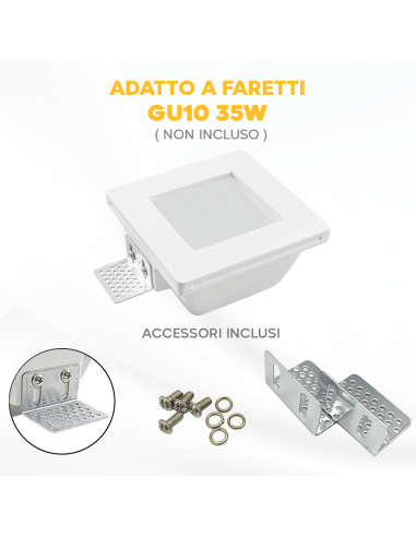 Douille en plâtre rétractable GS-5003 Square...