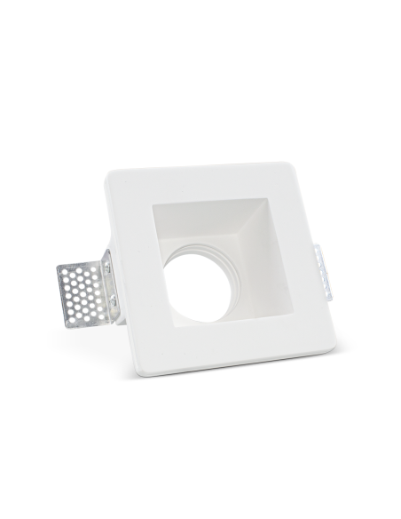 Douille en plâtre rétractable GS-5006 Blanc Carré Encastré GU10 Attaque