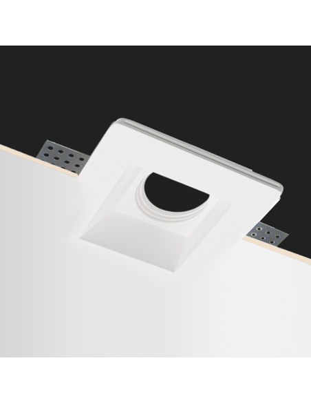 Douille en plâtre rétractable GS-5006 Blanc Carré Encastré GU10 Attaque