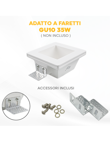 Douille en plâtre rétractable GS-5006 Blanc...