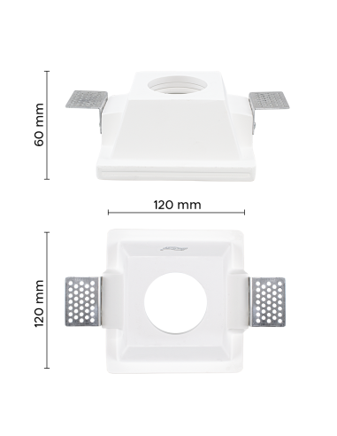 Douille en plâtre rétractable GS-5006 Blanc...