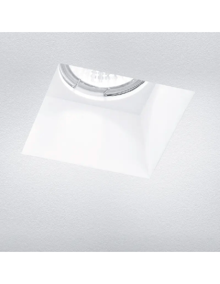 Douille en plâtre rétractable GS-5006 Blanc Carré Encastré GU10 Attaque