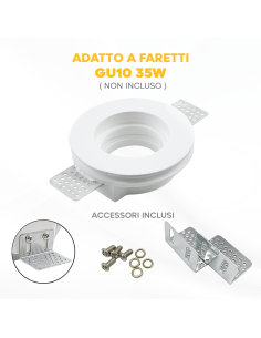 Douille en plâtre rétractable GS-5009 Round White... 2