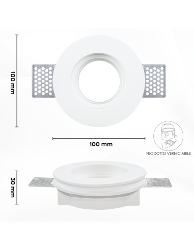 Douille en plâtre rétractable GS-5009 Round...