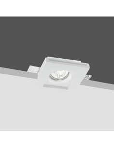 Douille en plâtre rétractable GS-5010 Blanc Carré... 2