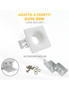 Douille en plâtre rétractable GS-5011 Square White... 2