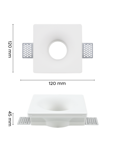 Douille en plâtre rétractable GS-5011 Square...