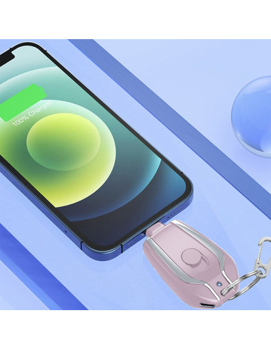 Porte-clés Powerbank 1500mAh USB Lightning...
