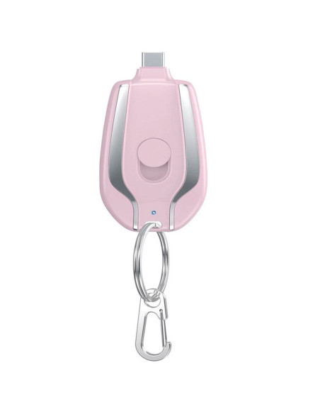 Porte-clés Powerbank 1500mAh USB Lightning Chargeur portable d'urgence