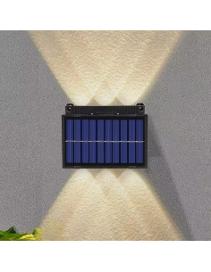 Lampe murale 6 LED avec panneau solaire 7W lumière chaude... 2