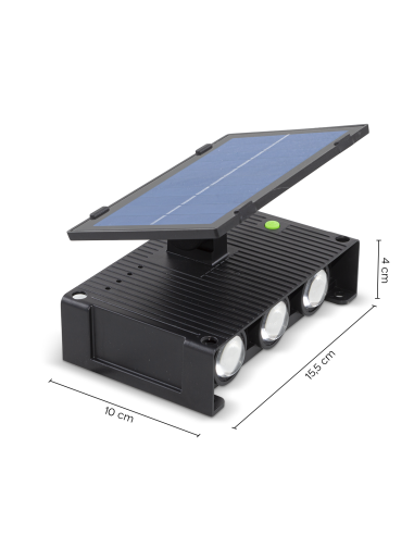 Lampe murale 6 LED avec panneau solaire 7W...