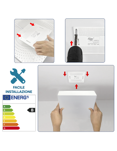 Plafonnier LED 12W Lumière blanche 6000K Lampe...