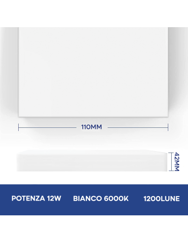 Plafonnier LED 12W Lumière blanche 6000K Lampe...