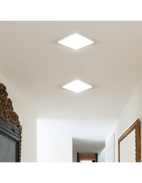 Plafonnier LED 12W Lumière blanche 6000K Lampe carrée d'intérieur