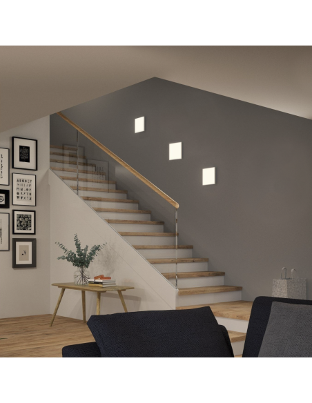 Plafonnier LED 12W Lumière blanche 6000K Lampe carrée d'intérieur