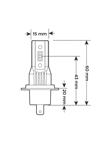 Lot de 2 ampoules LED M9 H7 pour voiture et...