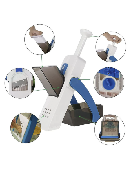 Mandoline cuisine Trancheuse pommes terre lame en acier multifonctions manuelles