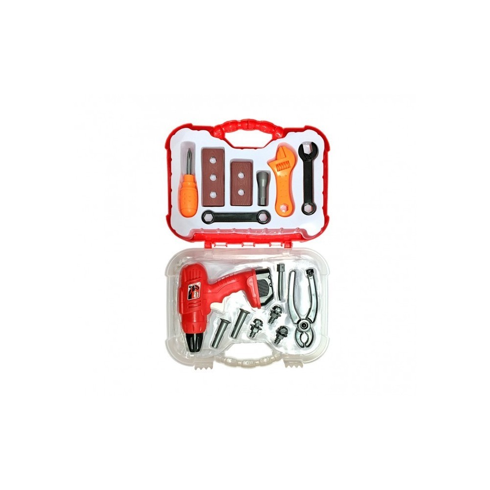 Jeu mécanique MEC-MAC - mini outils avec 15 accessoires - mallette de Bricoleur 374914 