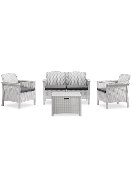 Ensemble de canapé 2 places style Rattan VENEZIA pour salon extérieur