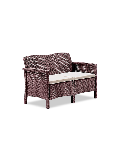 Ensemble de canapé 2 places style Rattan VENEZIA pour salon extérieur