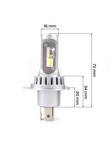 2 ampoules LED M9 H4 pour phares de voiture et...