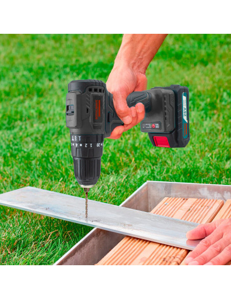 Perceuse-visseuse sans fil à double batterie avec percussion 26V et mallette