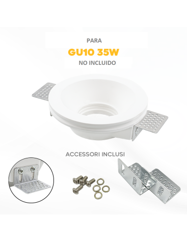 Douille encastrée en plâtre GS-5007 ronde...