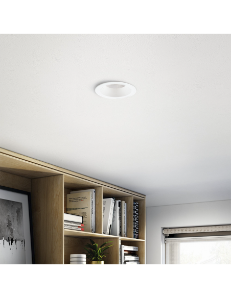 Douille encastrée en plâtre GS-5007 ronde blanche avec connexion GU10