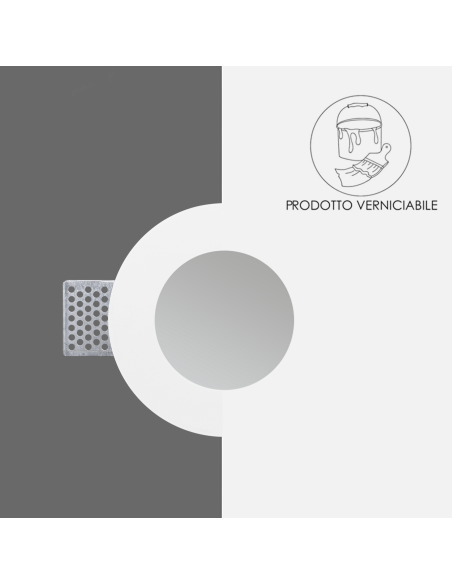 Douille encastrée en plâtre GS-5002 carrée blanche avec connexion GU10