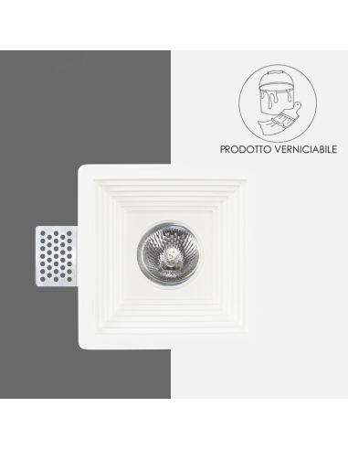 Douille encastrée en plâtre GS-5004 carrée...