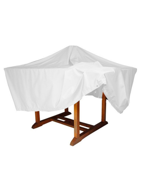 Housse protection pour mobilier jardin tissu de protection en plastique 170x90cm