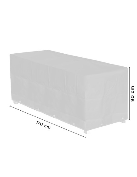 Housse protection pour mobilier jardin tissu de protection en plastique 170x90cm
