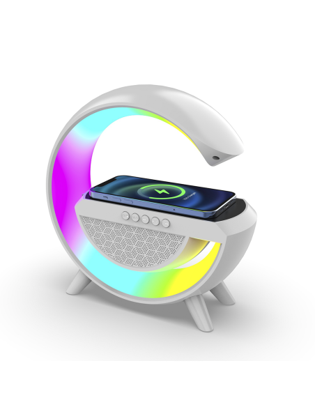 Lampe de chargement sans fil Bluetooth 5.0 LED pour smartphone radio AUX USB TF