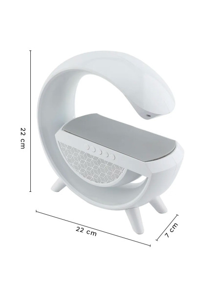 Lampe de chargement sans fil Bluetooth 5.0 LED pour smartphone radio AUX USB TF