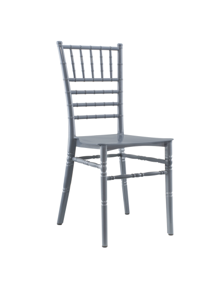 Pack 2 chaises Chiavari vintage grises chaise réception Chiavarina au classique
