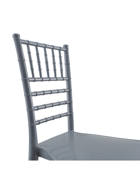 Pack 2 chaises Chiavari vintage grises chaise réception Chiavarina au classique