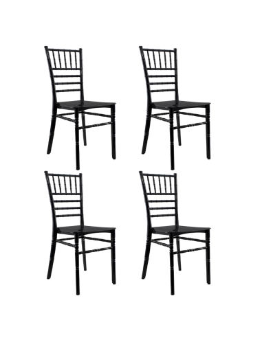 Pack 4 chaises Chiavari vintage NOIR Chaise Chiavarina Catering au classique