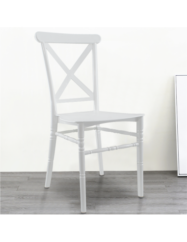 Ensemble 2 chaises Sidney blanches en...