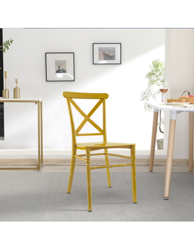 Ensemble 2 chaises Sidney Moutarde en...