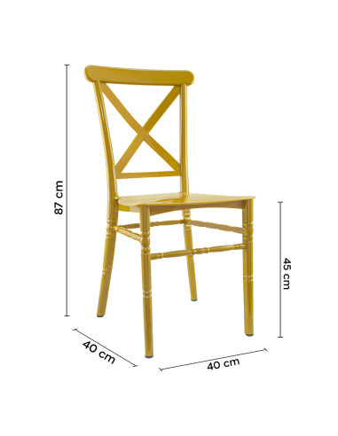 Ensemble 2 chaises Sidney Moutarde en...