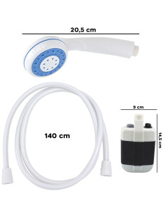 Douche portable rechargeable avec tuyau flexible pour le... 2