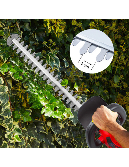Taille-haie électrique sans fil rechargeable de 600W, lame de 51 cm.
