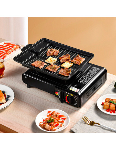 Réchaud à gaz portable pour camping en mallette...