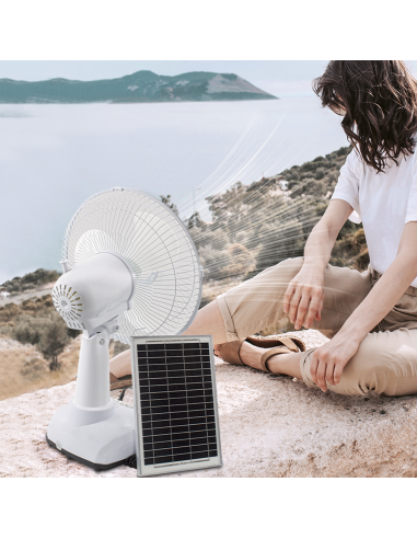 Ventilateur Portable avec Lumière d'Urgence...