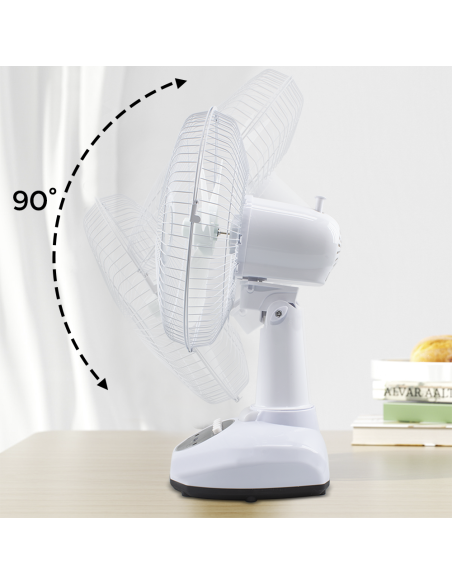 Ventilateur Portable avec Lumière d'Urgence Charge Solaire Idéal pour le Camping