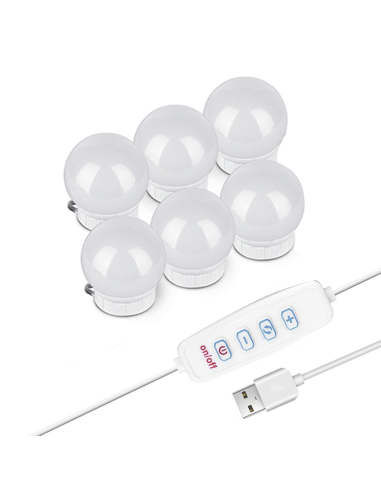Ensemble 10 ampoules LED pour coiffeuse avec...