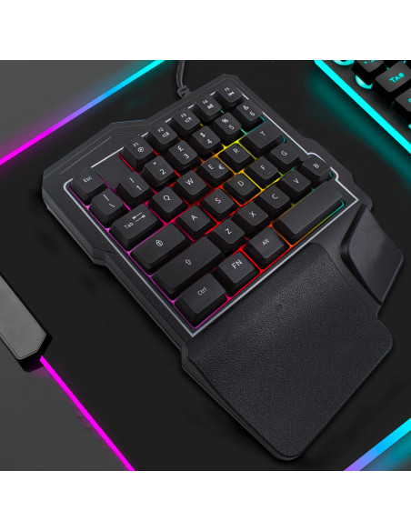 Clavier de jeu mécanique rétroéclairé avec 35 touches de jeu professionnel