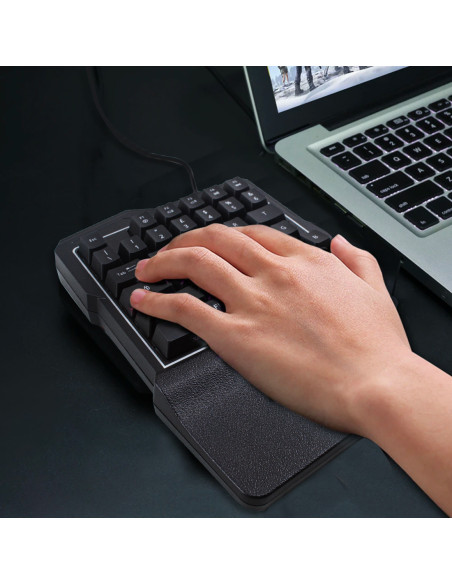 Clavier de jeu mécanique rétroéclairé avec 35 touches de jeu professionnel