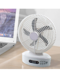 Ventilateur de table solaire rechargeable avec Bluetooth... 2