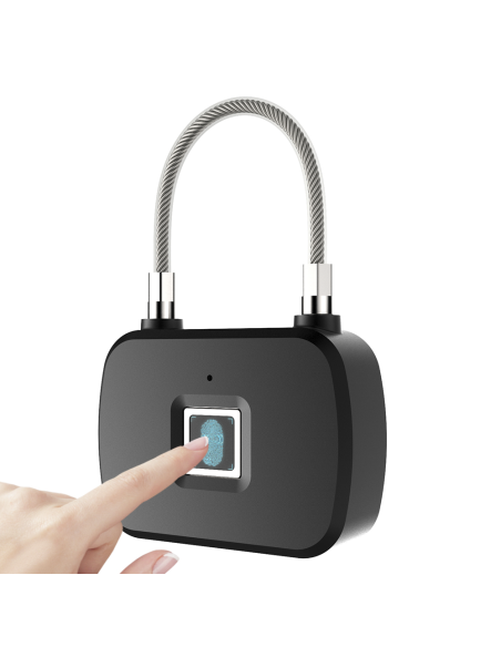 Cadenas déverrouillage par empreinte digitale serrure métallique avec piles